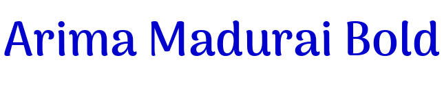 Arima Madurai Bold шрифт
